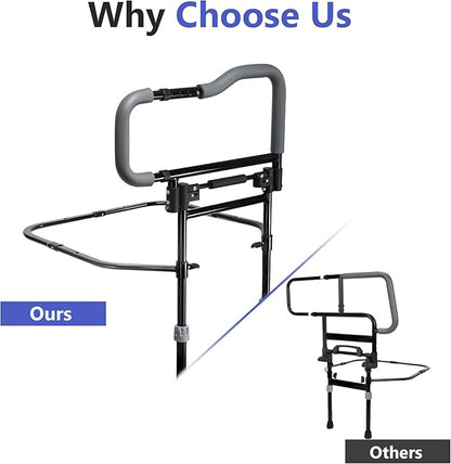 Bed Rails for Elderly Adults Safety, Foldable Adjustable Bed Rail & Assist Handle, Heavy-Duty Grab Bar for Seniors, Pregnant Women, Injury Recovery – Fits Twin, Full, Queen & King Beds