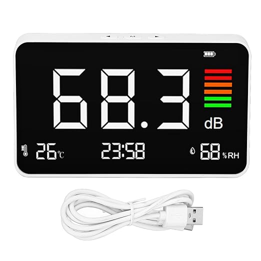 Keenso Accurate Digital Decibel Meter Desktop Sound Level Meter 30-130dBA for Home School Library