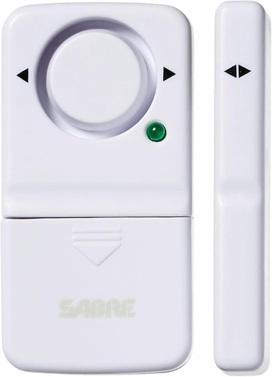 SABRE Wireless Home Security Door Window Burglar Alarm with LOUD 120 dB Siren, DIY EASY to Install, White