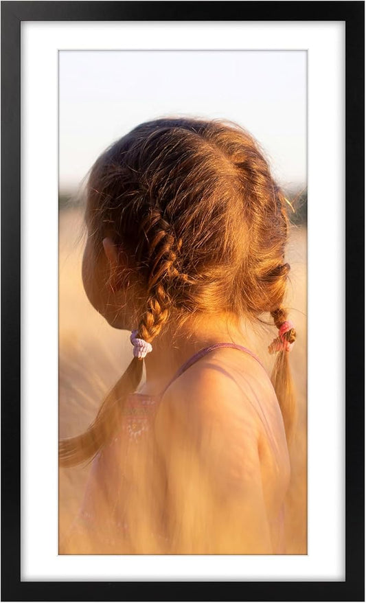 Golden State Art, 14x24 Picture Frame with Mat for 11x22 - High Definition Glass Wall Mounting Horizontal Vertical Display (Black, 1 Pack)