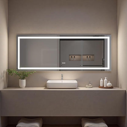 LED Bathroom Mirror with Lights, Wall Mirrors