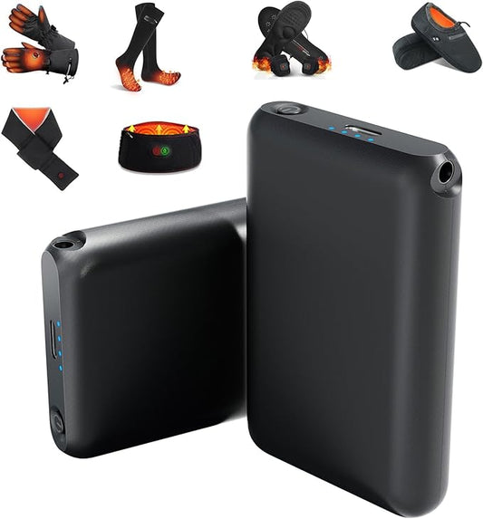 1 Pair 7.4V 2A 3000mAh Li-Polymer Rechargeable Battery Pack, Batteries for Battery Heated Glove with 3.5mm Female DC Jack for Heated Gloves, Heated Slippers, Heated Socks, Heated Scarf ＆Heated Insoles