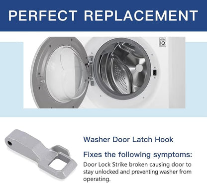 2Pcs MFG63099101 Washer Door Lock Strik for LG/Kenmore Washing Machine, Door Latch Hook Locker Replacement Part