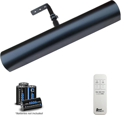 Royal Designs, Inc. Cordless Remote Control LED Picture Light, Dimmable with Timer Function, Black, 16.75 Inches, 2 Pack