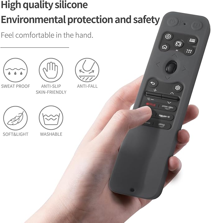 Silicone Case for LG MR25GA Remote Cover Compatible with 2025 LG OLED Smart TV C5 B5 G5 M5 Series Remote Protective Case Cover (Dark Grey)