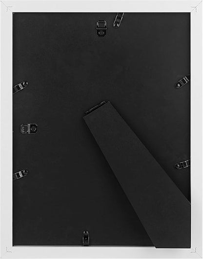 Golden State Art, 9x12 Picture Frame with Mat for 6x8 - High Definition Glass Wall Mounting Horizontal Vertical Display (White, 1 Pack)