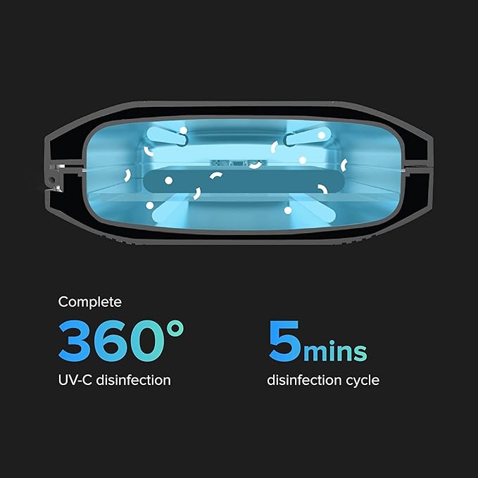 PhoneSoap Pro UV Smart Phone Sanitizer & Universal Cell Phone Charger Box | Patented & Clinically Proven 360-Degree UV-C Disinfection | Disinfects and Charges All Phones (Red)