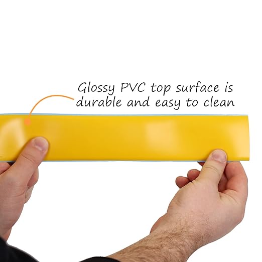 SmartSign Yellow 2 inch x 25 feet Floor Marking Tape, 32 mil Vinyl Floor Tape, Superior Mark Industrial Use Safety Tape with Beveled Edges, Strong Adhesive, for Gym/Warehouse/Courts