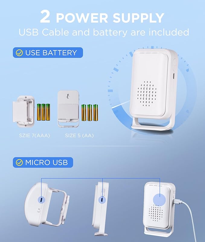 Newly Upgraded 2025 Bed Alarm for Elderly Dementia Patients - Wireless Bed Alarm & Caregiver Pager with Fall Detection (1 Sensor + 1 Receiver + 1 Pager)