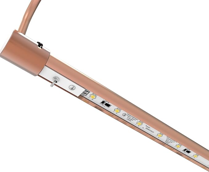 Cocoweb 43 Inch Tru-Slim Copper Picture Light - LED, 2700K, Adjustable Arm, Plug-in, Toggle Switch, Sleek and Compact Design