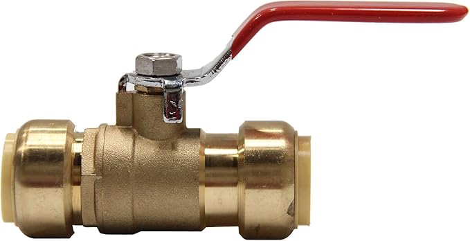 (Pack of 5) EFIELD 1 Inch Push-Fit Full Port Ball Valve with a Disconnect Clip Tool, UPC Certified,(PF-VALVE019-5PCS)