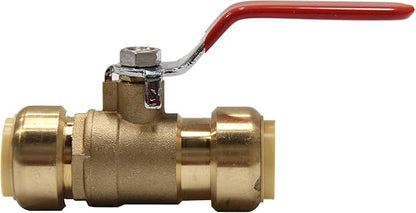 (Pack of 50) EFIELD 3/4 Inch Ball Valve for Push-Fit Valve Full Port Ball Valve Brass UPC Certified,(PF-VALVE012-50PCS)