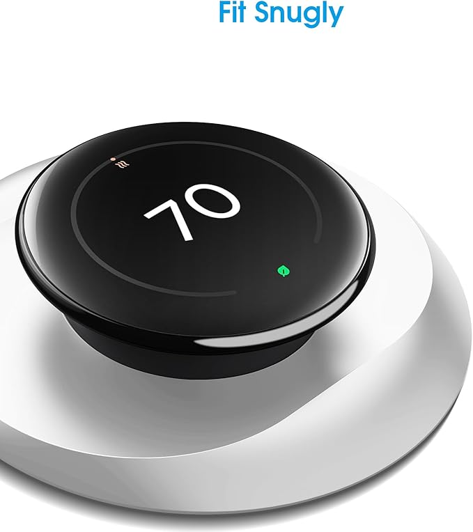 CaseBot Wall Plate Cover Compatible with Google Nest Learning Thermostat (4th Gen), Practical Nest Thermostat Trim Kit, with Temperature Sensor Holder, Easy Installation (White)
