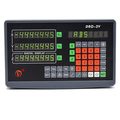 TOAUTO Digital Readout DRO, 3 Axis LCD Display 1um Glass Linear Scale Meter for CNC Milling Lathe EDM Machine