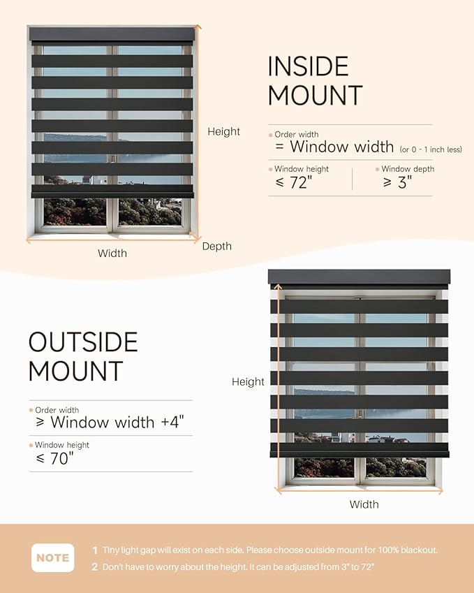 Smart Zebra Blinds for Windows, Alexa Motorized Blinds with Remote Control, Automatic Electric Power Zebra Shades for Indoor Windows (62" W x 72" H, Black)