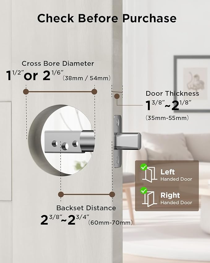 TCL Smart Lock D1, Fingerprint Keyless Entry Front Door Lock, Wi-Fi Keypad Deadbolt Lock, Works with Alexa/Google Assistant, Easy Installation, Remote Control, Auto-Lock(Black)