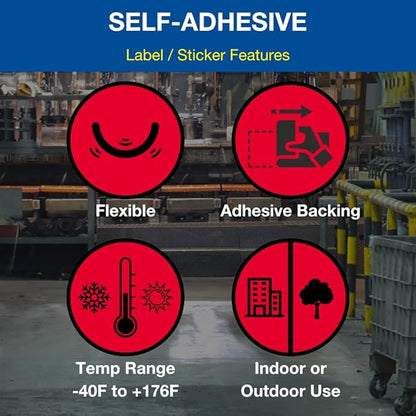ComplianceSigns.com DANGER Arc Flash And Shock Hazard Appropriate PPE ANSI NFPA 70E Safety Label Decal, 5x3.5 inch 100-Pack Vinyl for Electrical, American Made Safety Signs for the Workplace