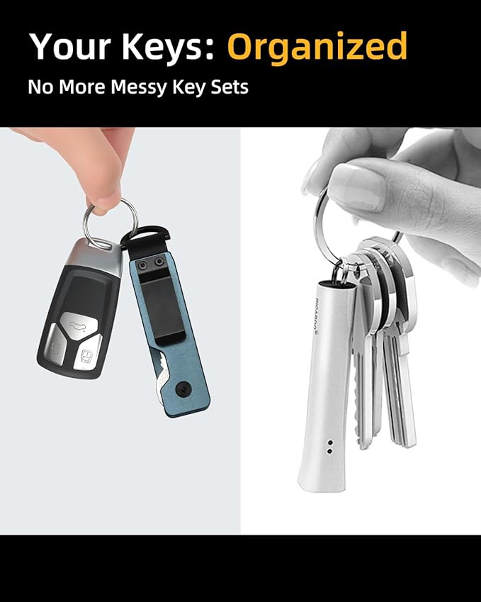 Keychain Key Holder Keychain Tile For Men/Women Key Finder Ring/Organizer for Car Keys Keyring Accessories 2-5 Keys