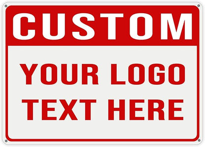 20x15 Inch Custom Sign – Personalized Metal Sign with Your Text or Logo, Rustproof Aluminum for Business, Home, Fence, Gate, or Wall Mounting, UV and Weather Resistant