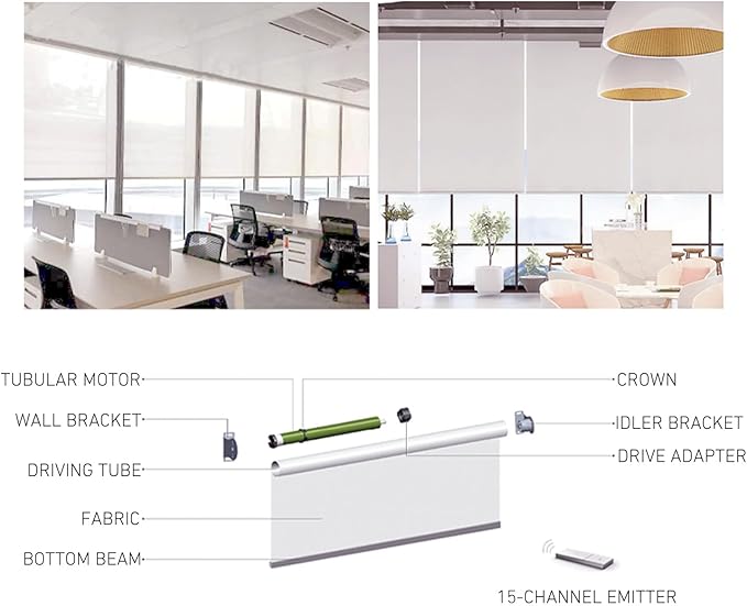 DM25LEU/S -1.1/28 Bi-Directional Battery Motor for Roller Shades - Quiet, Wireless, and Easy to Install
