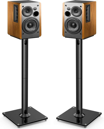 PERLESMITH Universal Floor Speaker Stands for Surround Sound up to 22LB, 27.56 Inch Bookshelf Speaker Stand for Klipsch, Polk, Yamaha & Other Large Satellite, Bookshelf Speakers, Studio Monitors,1 P