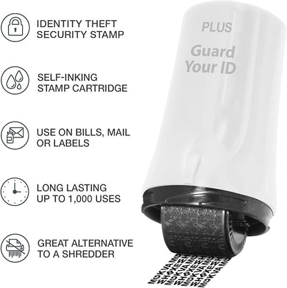 Guard Your ID Advanced 2.0 Roller 3-Pack for Identity Theft Protection, Confidential Security Stamp Mixed Color Kit (Turquoise, Green, White)
