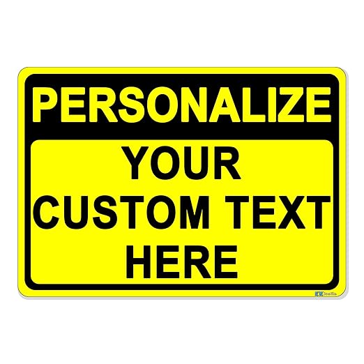 Custom Sign Outdoor Metal, Personalized Metal Sign for Parking, Gate, Delivery, Garage, Weatherproof Customized Signs for Outside, Make Your Own Signs Custom(18x12 Inches, Header)