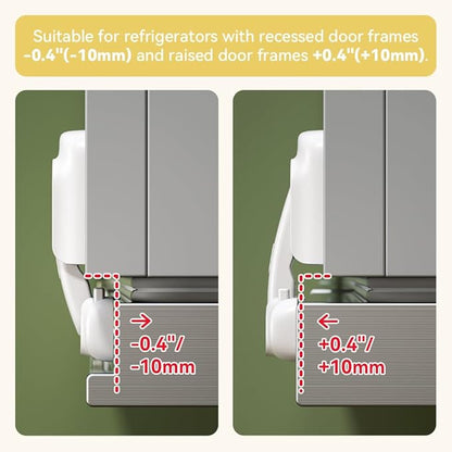 EUDEMON 1 Pack Refrigerator Lock, Child Proof Fridge & Freezer Lock for Kids & Toddlers, Easy to Install,no Tool Need or Drill (White)