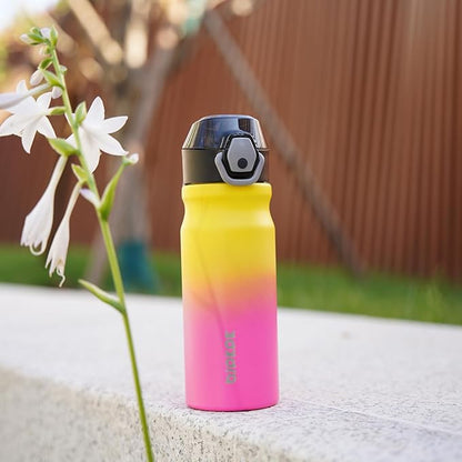BJPKPK Stainless Steel Insulated Water Bottle with Straw Lid 18oz Reusable Metal Thermal Flask Bottles Keep Cold and Hot,Army Green