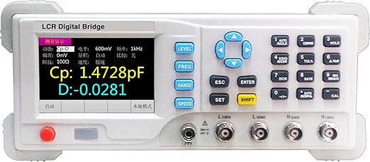 Desktop LCR Meter inductance Tester 10~100KHz Continuously Adjustable; 1Hz Step; Support SCPI; (4510, Grey, 3)