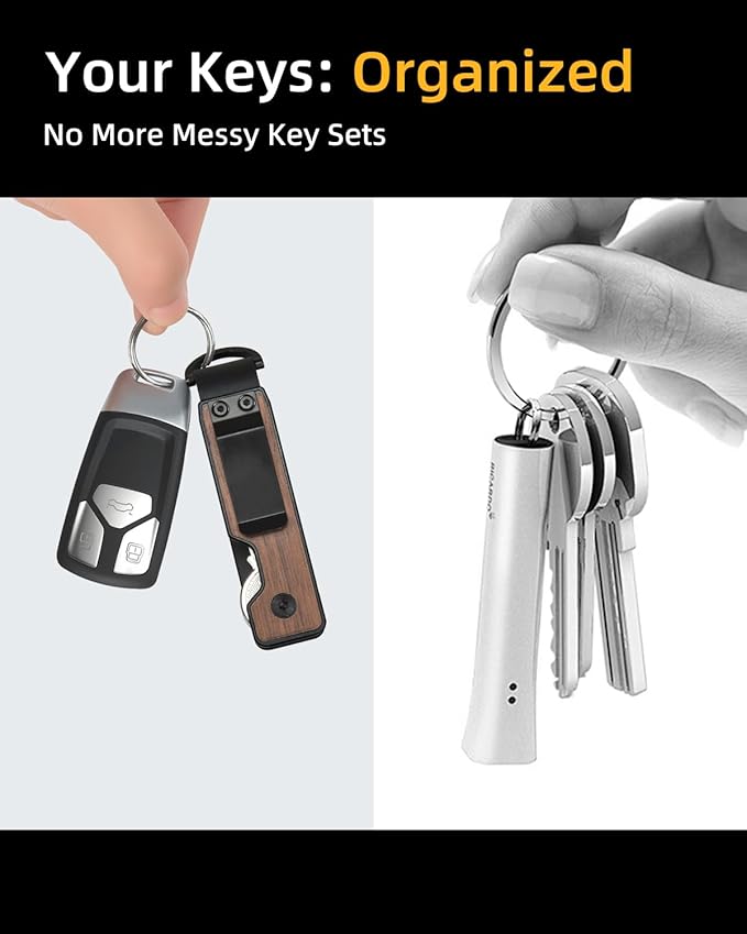 Keychain Key Holder Keychain Tile For Men/Women Key Finder Ring/Organizer for Car Keys Keyring Accessories 2-5 Keys