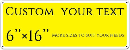 custom street sign,Custom Sign, Aluminum Weatherproof Metal Sign Multiple Sizes, Modern simplicity,Customize for Office, Business, Workplace, office, Home, Delivery Signs(6 * 16 Inch)