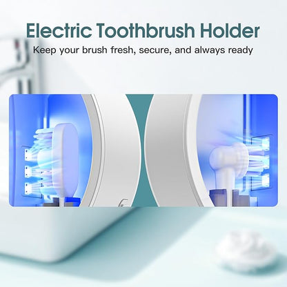 Toothbrush Holders for Bathroom,Wall-Mounted Toothbrush Holder,Smart Toothbrush Cleaner with LED Screen and Drying,Electric Tooth Brush Holder Fits Most Size Toothbrushes for Home & Travel