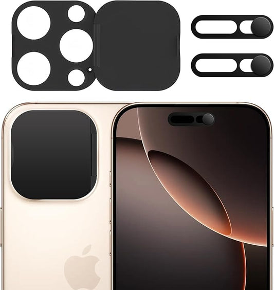 3 Pack Privacy Cover Compatible for iPhone 14 Pro/iPhone 14 Pro Max with 2 Front Camera Privacy Cover, Anti-Spy Camera cover, Easy-Adhesive Design, Safeguard on iPhone 14 Pro/iPhone 14 Pro Max