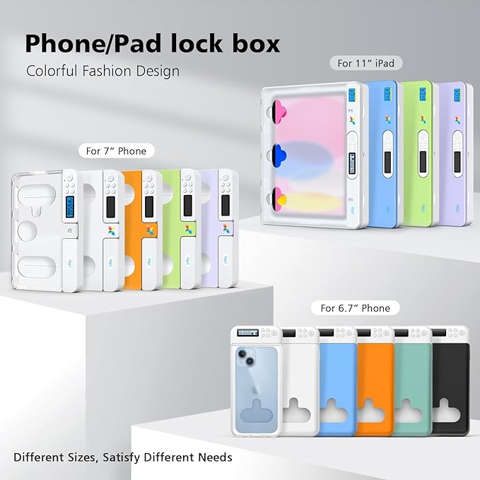ySky Phone Lock Box with Timer,Portable Time Phone Lock Box for iPhone and Android Phones, Self-Control Timer Phone Locker to Help Kids,Students Focus Back