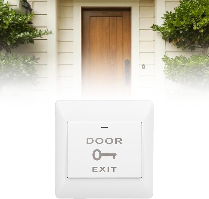 Push Button Door Release, Smart Door Switch Panel Push to Exit Button Release No or Com Switch Panel Auto Reset Wifi App Remote Voice Control