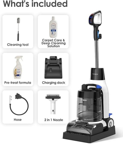 Tineco CARPET ONE Cruiser Smart Carpet Cleaner, Self-Cleaning and FlashDry, Deep Cleaning for Carpet and Upholstery 167℉ PowerDry 130W Powerful suction SmoothPower