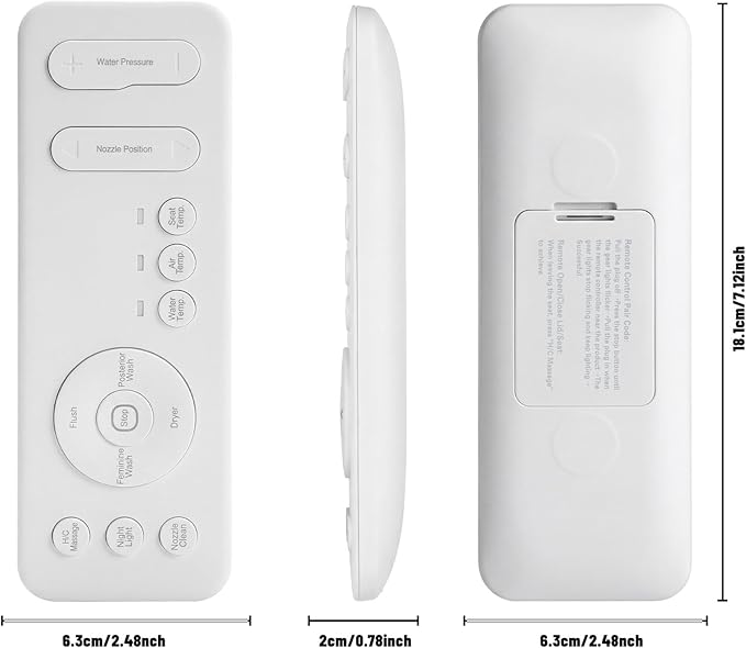 Remote Control is Suitable for Casta Diva/EPLO/HOROW Smart Toilet seat Toilet Remote Control
