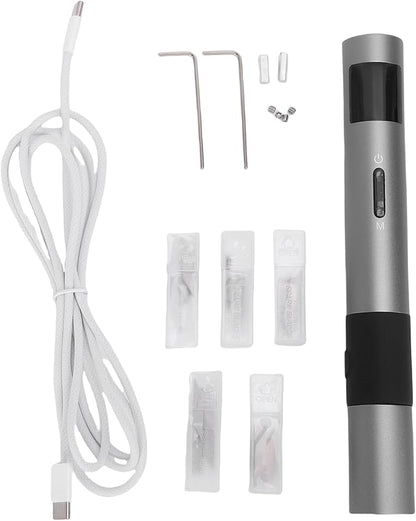 VBESTLIFE 40KHz Ultrasonic Cutter, Handheld Craft Cutting Tool for 3D Prints, PVC, Leather, Type C Power Input and 4 Blades, for DIY, Modeling (FS-S1)