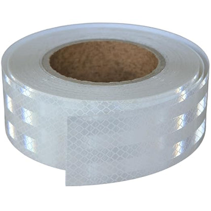 Non Fading White Reflective Tape Outdoor Waterproof 2 inch, High Visibility Warning Industrial Marking Tape,Safety Stickers (68 feet)