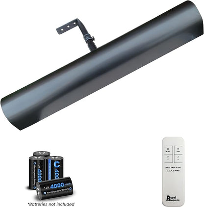 Royal Designs, Inc. Cordless Remote Control LED Picture Light, Dimmable with Timer Function, Oil Rubbed Bronze, 16.75 Inches