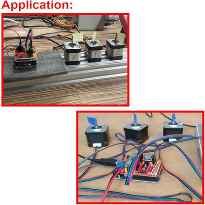 DAOKI CNC Shield V3.0 Expansion Board Kit with Board for Arduino, 4PCS DRV8825 Stepper Motor Driver and Heatsink, 10PCS Jumper Cap, USB Cable for Engraving Machine
