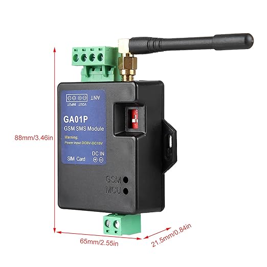 1-Channel GSM SMS Alarm, Power Failure Alert, Customizable Alarm Message, Smart & Slim Design, Wide Sensor Compatibility with Door Magnetic Switch, Gas Detector, Water Level Sensor