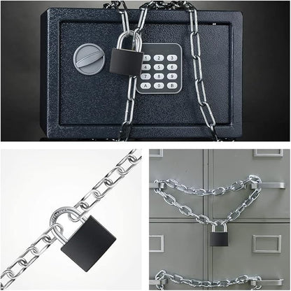 Covered Aluminum Padlock with Key, 8 Pack 1-9/16" Padlocks with Same Key，Key Lock for Outdoors