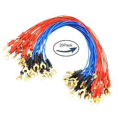 20pcs Circuit Wire connectors:Science Wire Used for Battery Holder/Knife Switch/Bulb Holder Electricity Connection,Great for Demos Teaching Basic Principles of Electricity