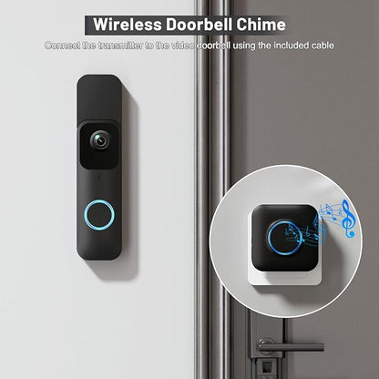 Wireless Doorbell Chime - Compatible with Blink Video Doorbell and Blink Video Doorbell (2nd Gen) (1 Video Doorbell Extender 1 Receiver）