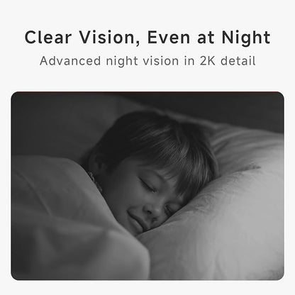 Noorio 2K Indoor Security Camera, Pet Camera with Speaker Pan&Tilt, One Click Call Baby Monitor Night Vision