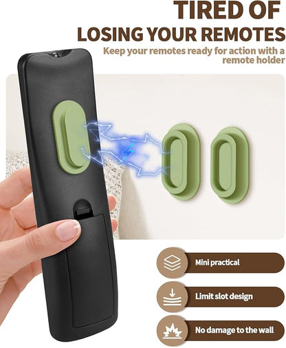 6 Pack Magnetic Remote Control Holder – Upgraded Silicone Magnetic Wall Mount for TV, Fan & Air Conditioner Remotes – Self-Adhesive, No-Drill Remote Control Holder Wall Mount
