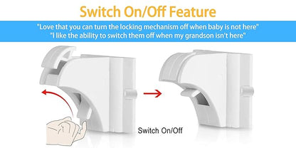 Vmaisi Magnet Cabinet Locks for Babies (22 Locks and 4 Keys)
