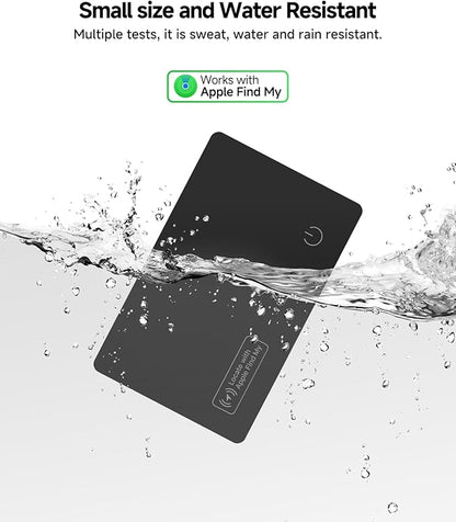 JTD Wallet Tracker Card - 0.07in Ultra-Thin Bluetooth Card Finder, IP68 Waterproof, Works with Apple Find My (iOS Only), Item Locator for Wallet, Passport, Luggage, Backpack